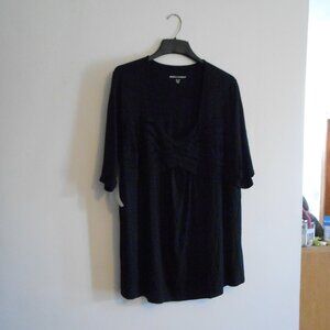 Jessica London Knit Blouse, Black, Size 22/24